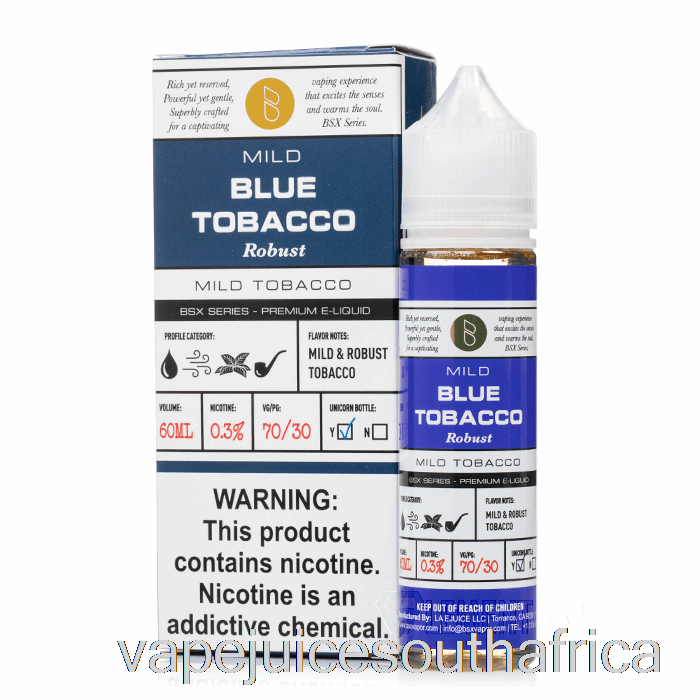 Vape Juice South Africa Blue Tobacco - Bsx Series - 60Ml 0Mg